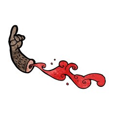 gross severed arm cartoon N12