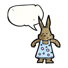 cartoon rabbit in dress N3