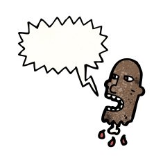 Cartoon Zombie Head N20