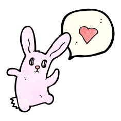 cartoon dancing spooky love bunny N2
