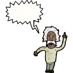 cartoon genius old man N2
