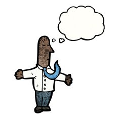 cartoon man with idea N193