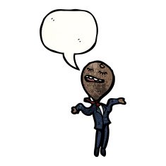 cartoon man with swollen head N5