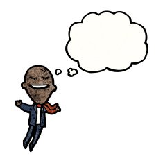 cartoon balloon head businessman N10