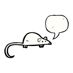 cartoon squeaking mouse N15