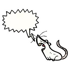 cartoon squeaking mouse N16