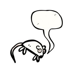 cartoon squeaking mouse N17