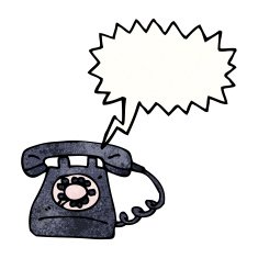retro telephone cartoon N2