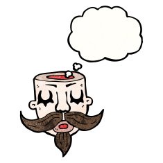 cartoon empty head tattoo N2
