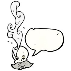 smoking skull cartoon N4