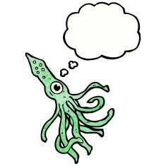 Giant Squid Cartoon N3