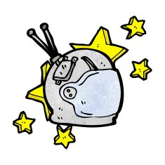 cartoon astronaut helmet N50