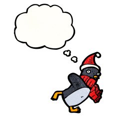 Cartoon Christmas Penguin N36
