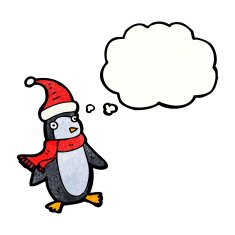 Cartoon Christmas Penguin N37