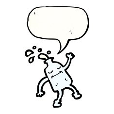 milk bottle cartoon character N8