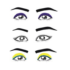 Hand-drawn eyes vector