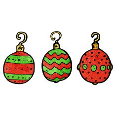 Cartoon Christmas Bauble N152