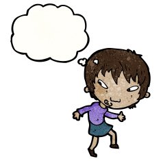 cartoon girl tiptoeing N4
