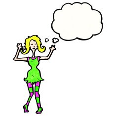 cartoon dancing woman N57