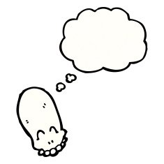cartoon skull thinking N2