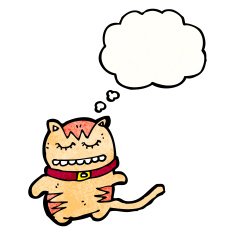 funny cartoon cat N224