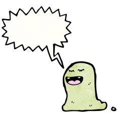 ghost with speech bubble N14