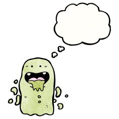 gross slimy ghost cartoon N8