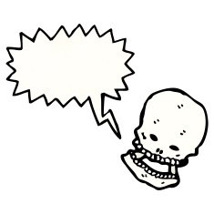 laughing skull cartoon N6