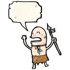 chanting tribesman cartoon N4