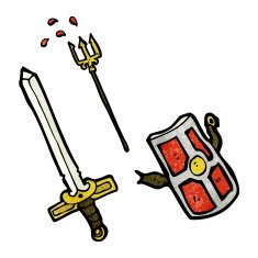cartoon medieval weapons N2