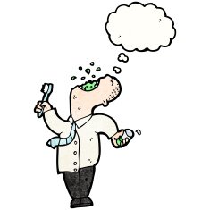 cartoon man gargling mouthwash N8