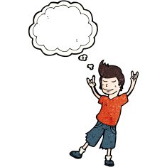 cartoon excited man N121