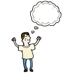 cartoon excited man N123