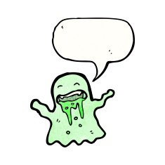 cartoon slimy ghost N16