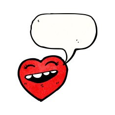 cartoon heart with speech bubble N4