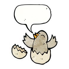 cartoon bird singing N20