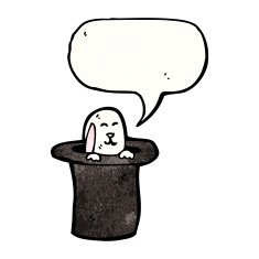 cartoon rabbit in hat N10