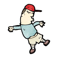 Cartoon Skater Boy N16