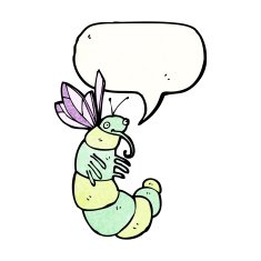 cartoon funny fat butterfly N3