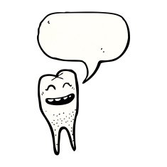 cartoon happy tooth N50