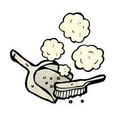 cartoon dust pan and brush N2