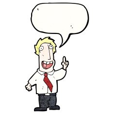 cartoon businessman with great idea N20