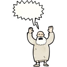 cartoon old man shouting N6