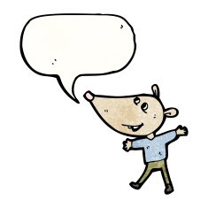 cartoon rat in clothes N3