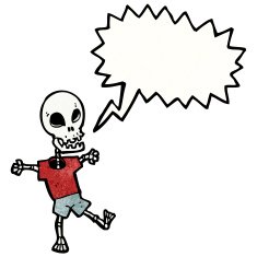 cartoon dancing skeleton N2
