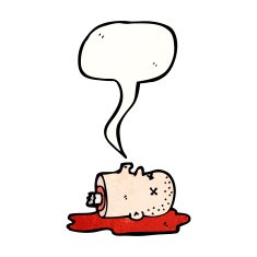 cartoon talking severed head N3