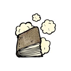 dusty old book cartoon N9