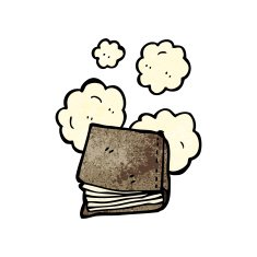 dusty old book cartoon N10