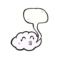 cute cartoon cloud with speech bubble N2