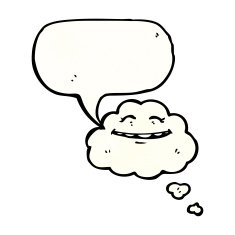 cartoon happy cloud N13